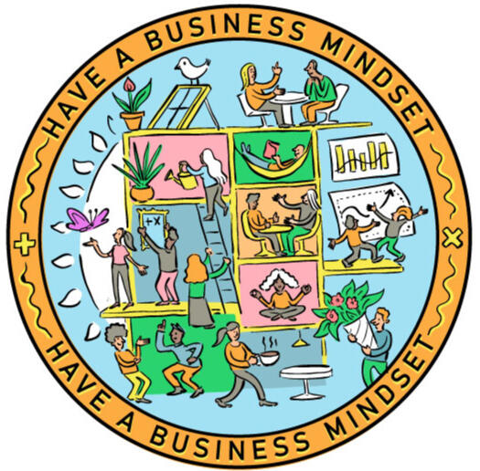Plus X Business Mindset sticker